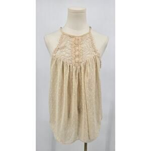 Staccato Cottagecore Romantic Pink Beige Textured Dot Blouse